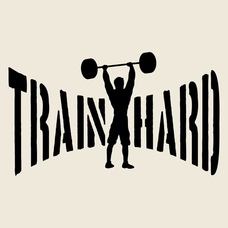stemmen train hard text hantel trainieren hand arm