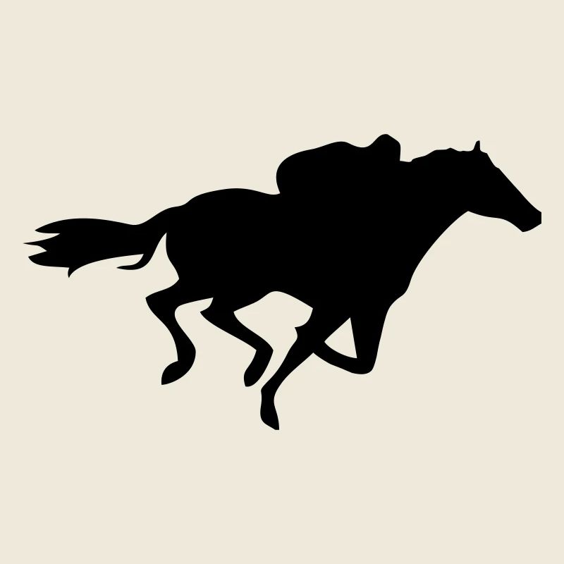 Cheval de course cheval galopant avec le cavalier