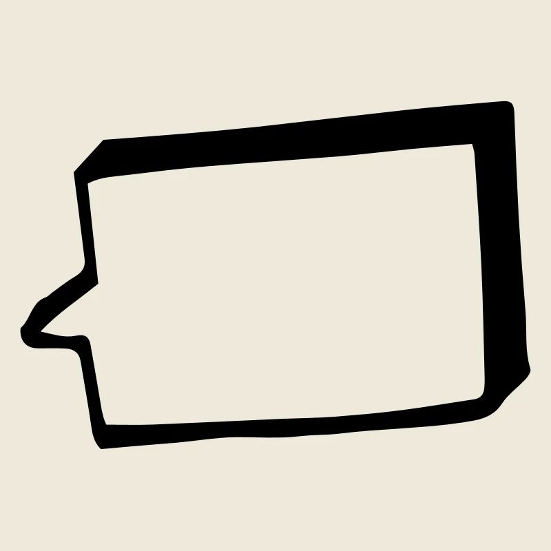 Sprechblase, 3D, groß, dicker Rand