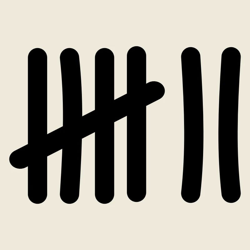 Strichliste Symbol - 7 Striche