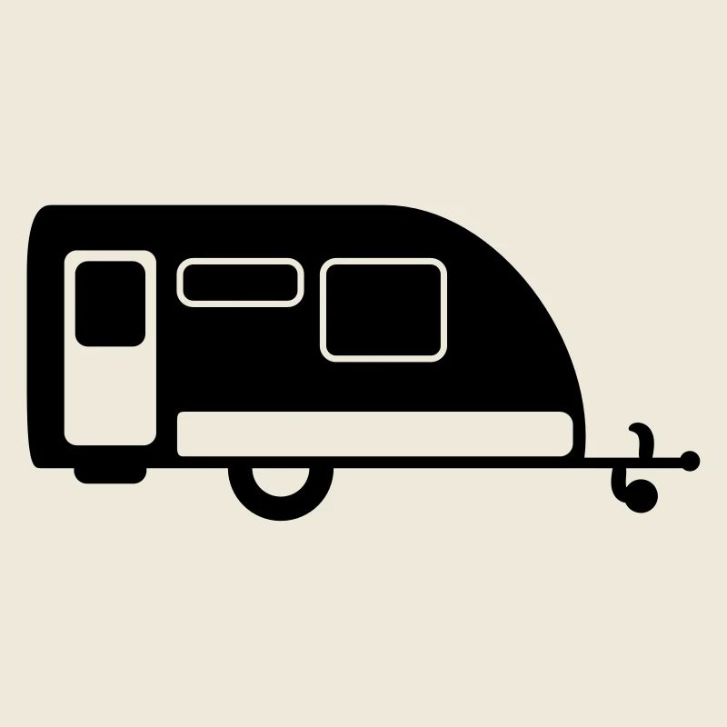 Camper Trailer Symbol Logo