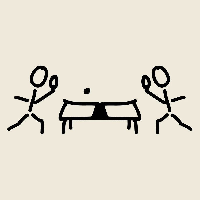 Table tennis table and rackets