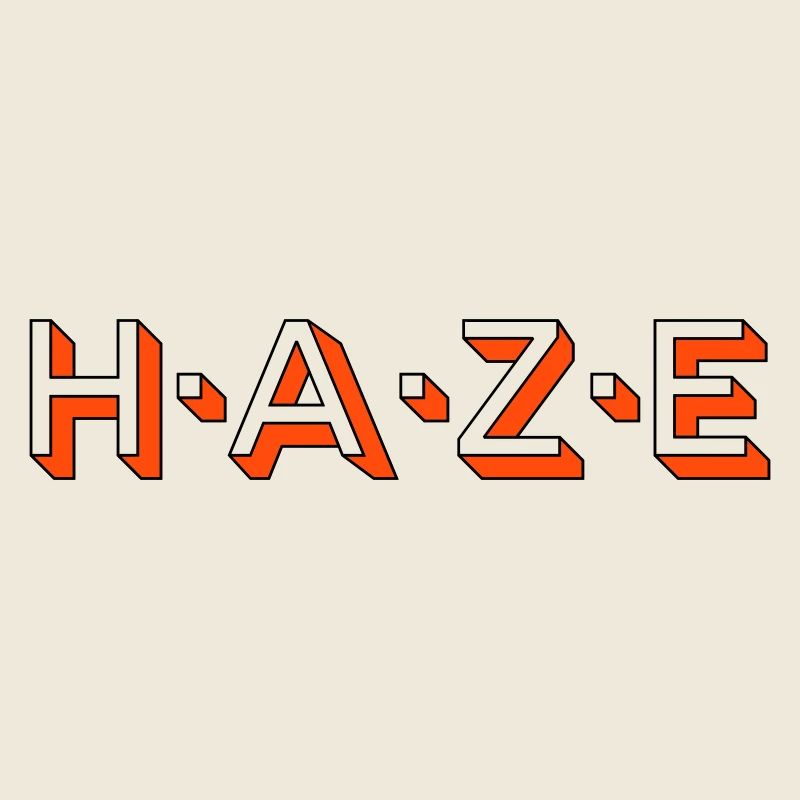 Haze lettering
