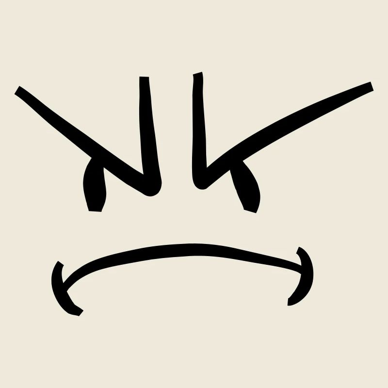 Evil angry face