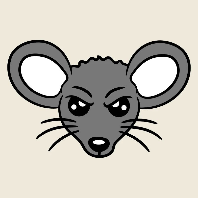 Maus Guckt Böse Wütend Frustriert Sauer Aggressiv