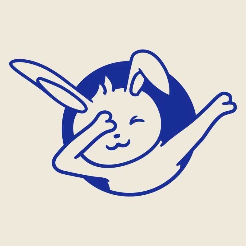 Hase Dabbing Dab Dance Pose Tanzen Loch Party Fun