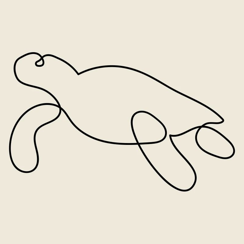 Turtle One-Line Style