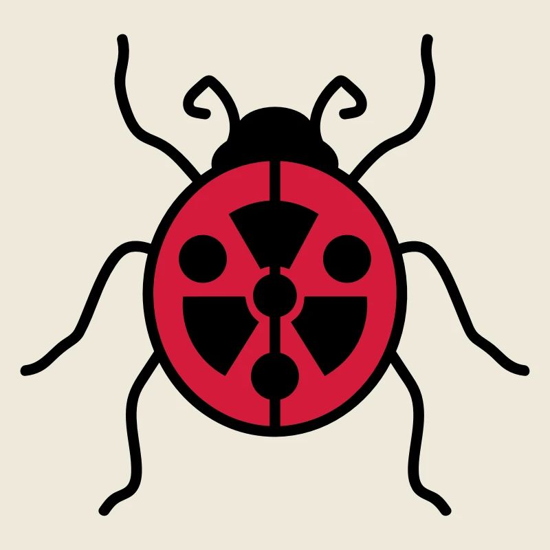 atom symbol radioactive danger danger warning hinwe