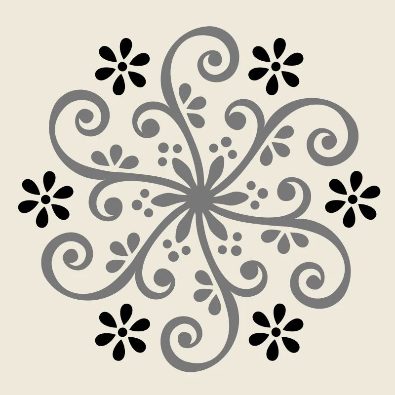 Fleurs bouddhisme ornement fleur vrillé