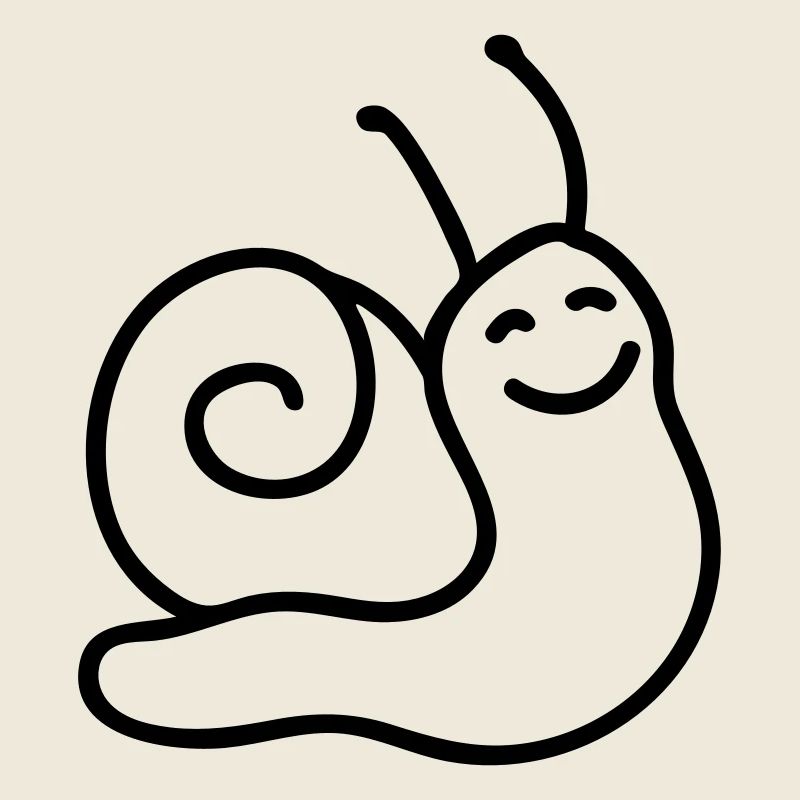 Escargot heureux - Line