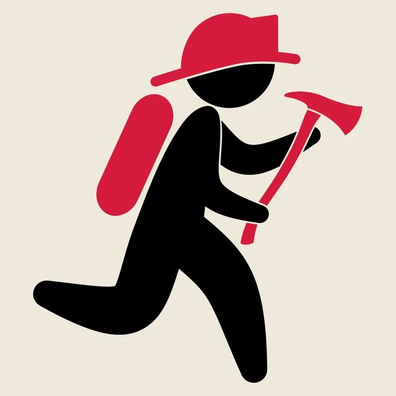 Ein Feuerwehrmann mit einer Axt