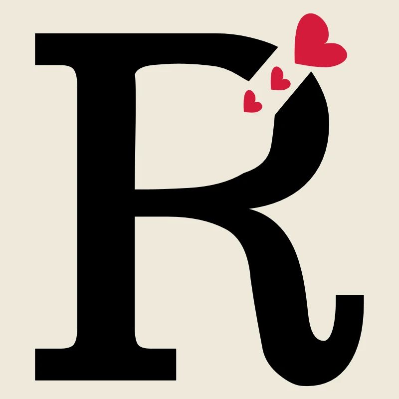 Großbuchstabe R mit Herzen