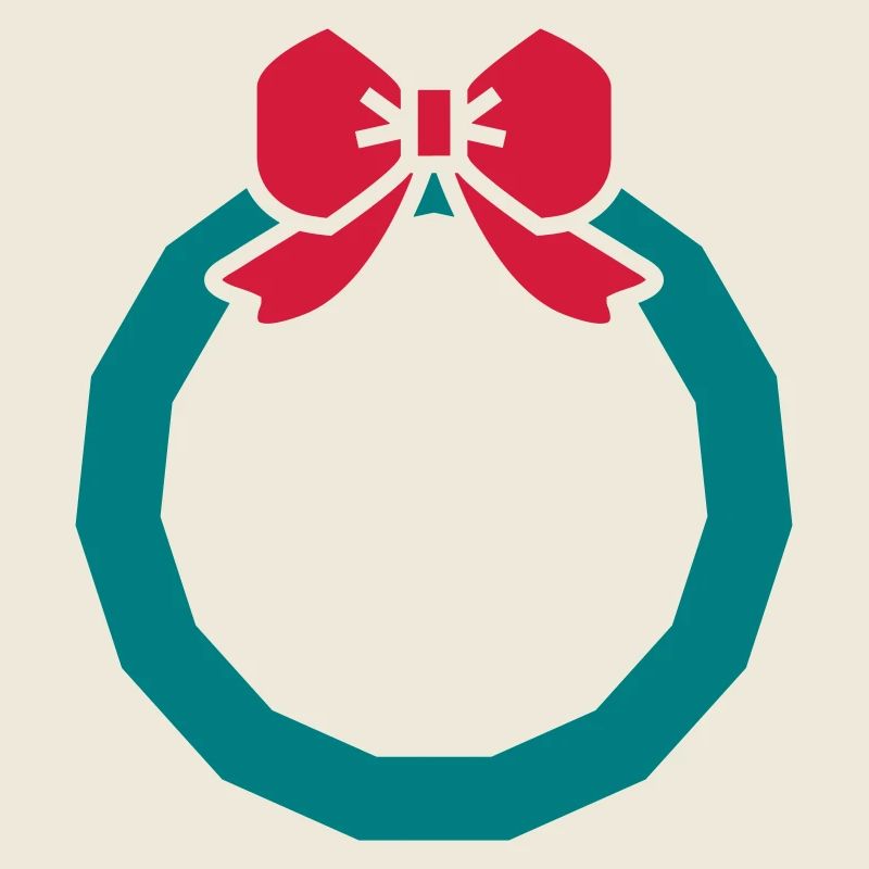 Weihnachtskranz mit rotem Band