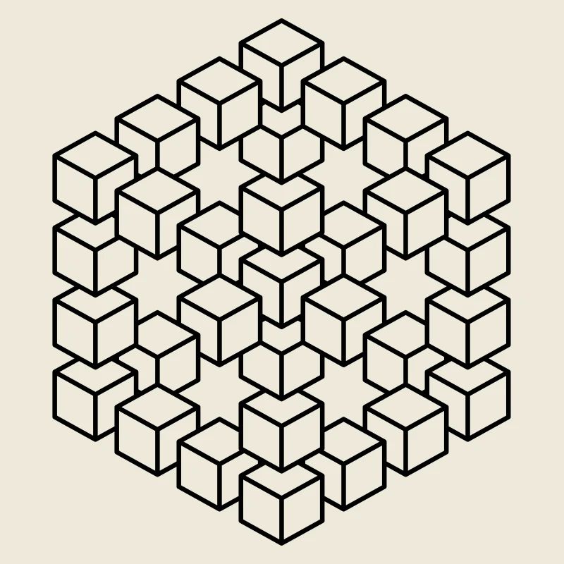 impossible figure Escher cube geometry fantasy