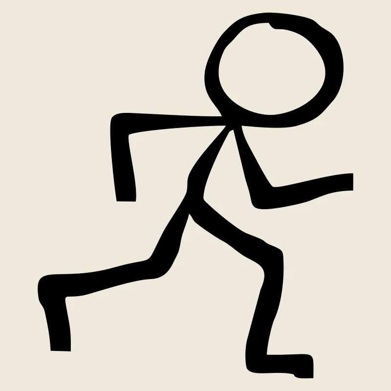 Strichmännchen Läufer läuft