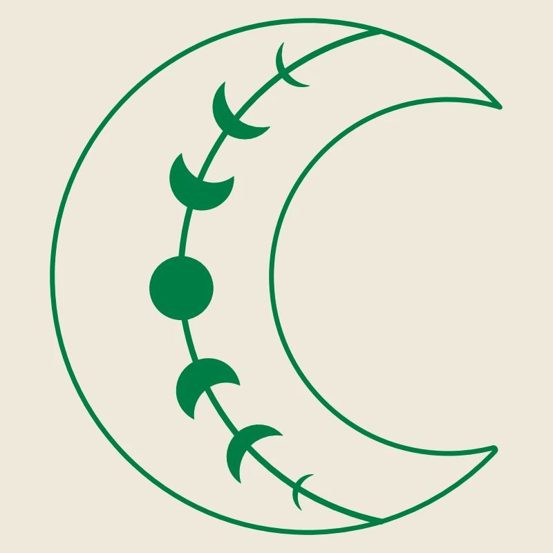 Große einzelne BOHO-Halbmondphasen