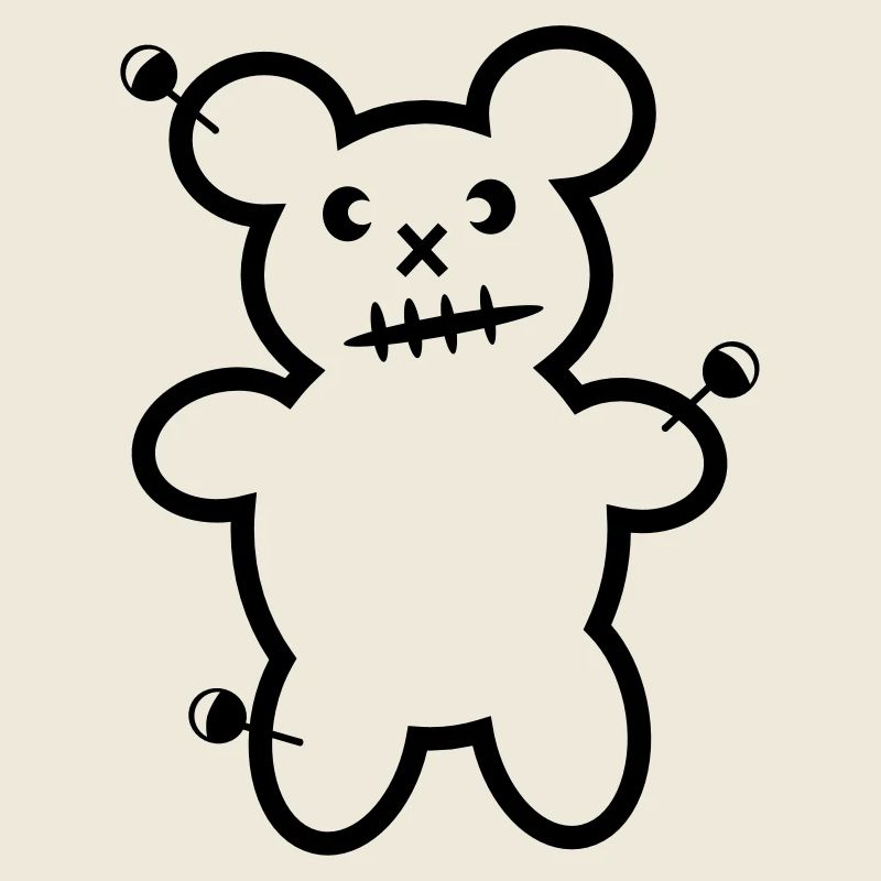 Vodoo Teddy Bear Bear Needles Horror Halloween