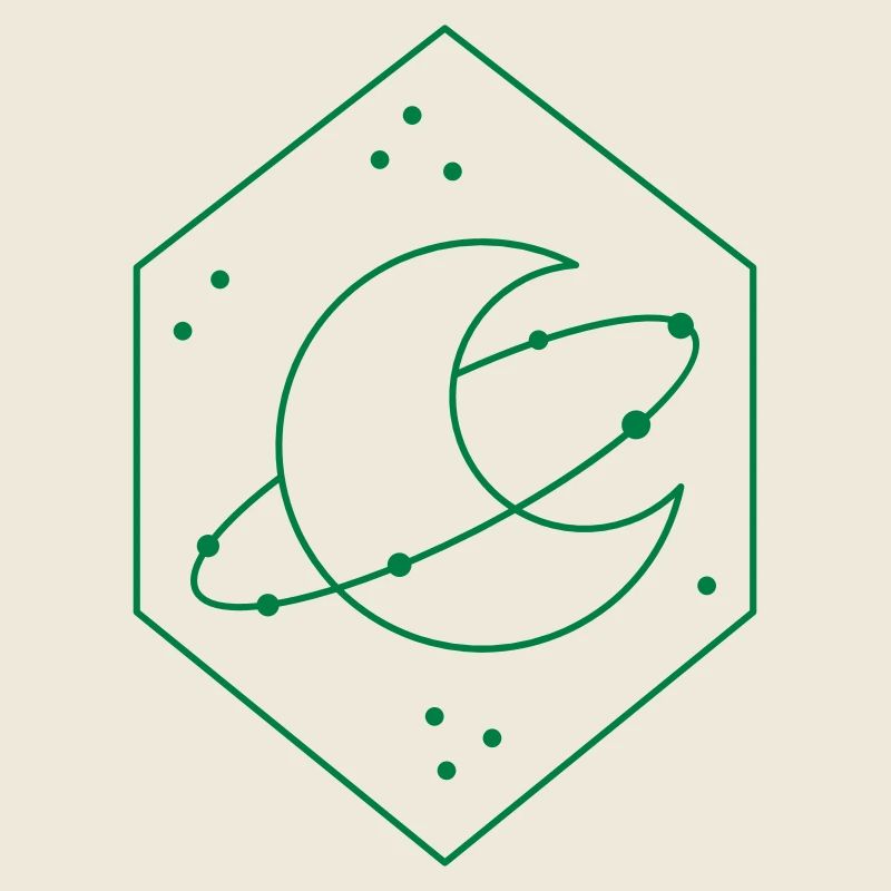 Croissant de lune de diamant avec orbite