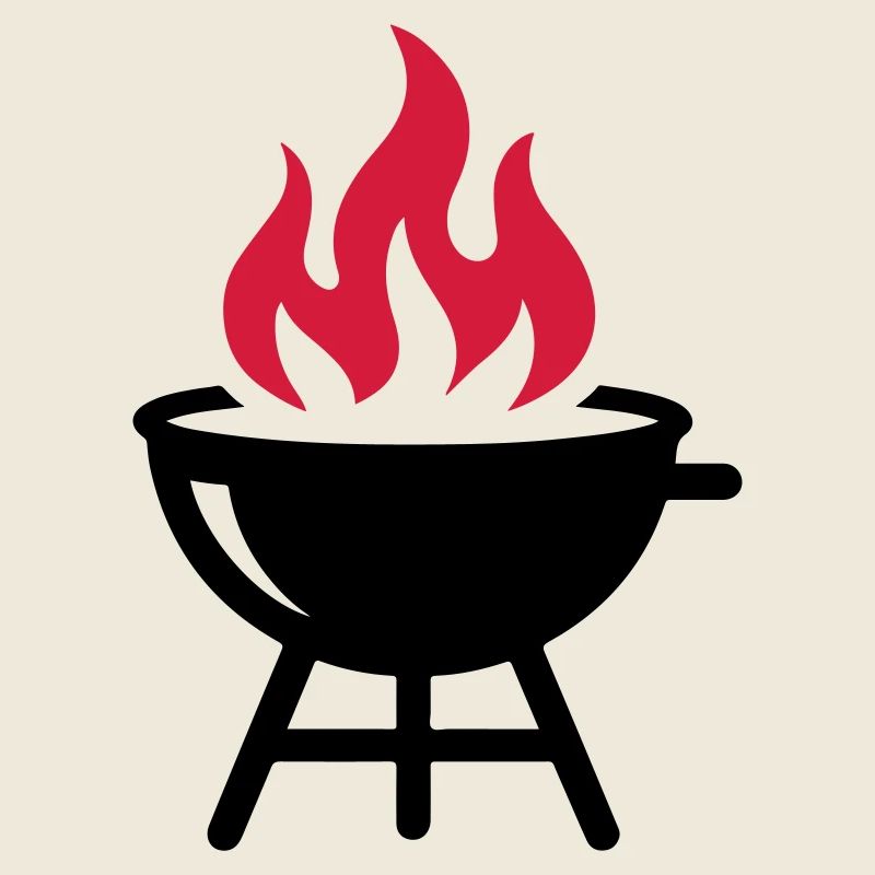 Icône de flamme de gril