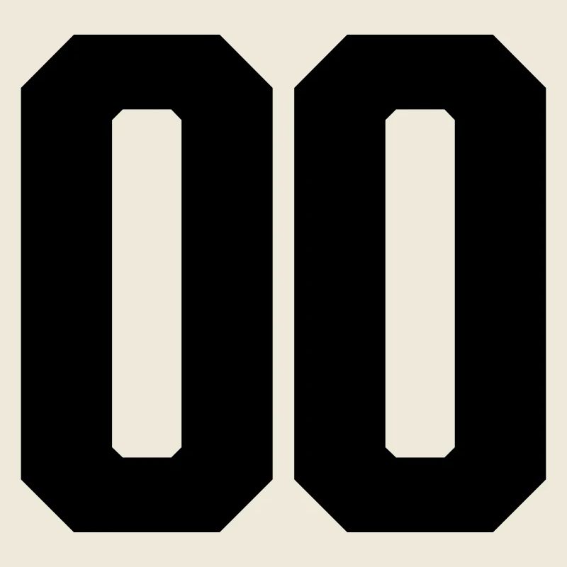 Nummer 00 große Zahlen Massive Ziffern