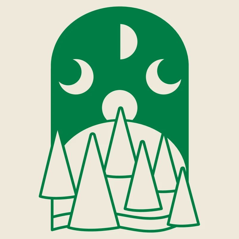 BOHO Phases de lune arc avec forêt