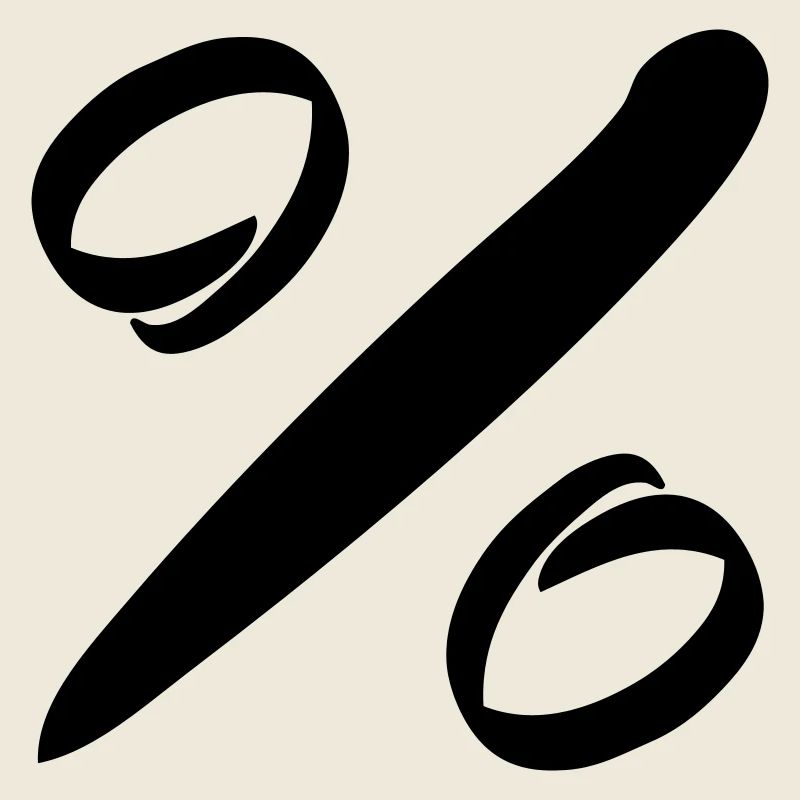 Icône de pourcentage. signe %. Dessiné à la main.