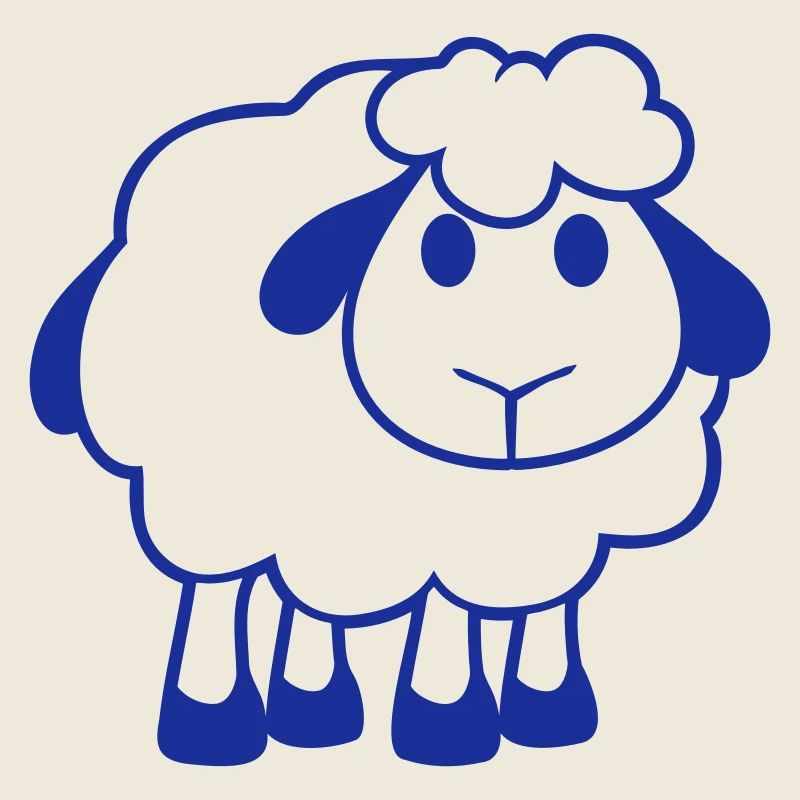 Sheep Baby Stands Cute Cute Lamb Child Cool Comic