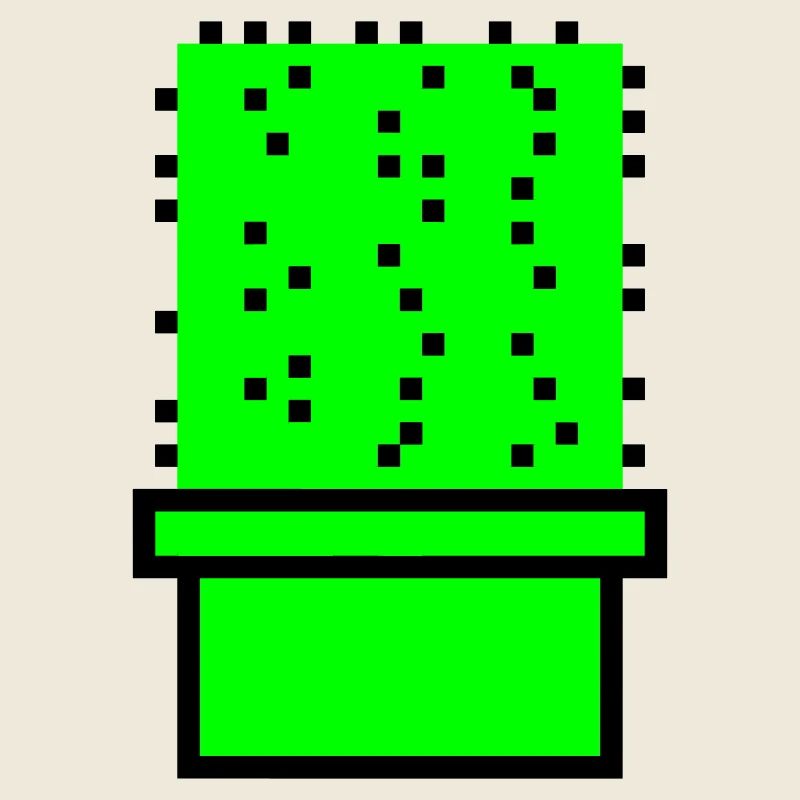 Cactus Cactus Rétro Jeu Vidéo Pot De Fleur Pixel