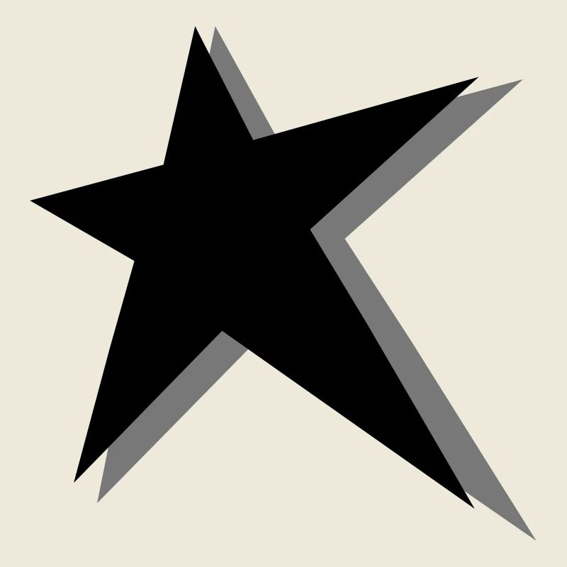 big star with shadow icon