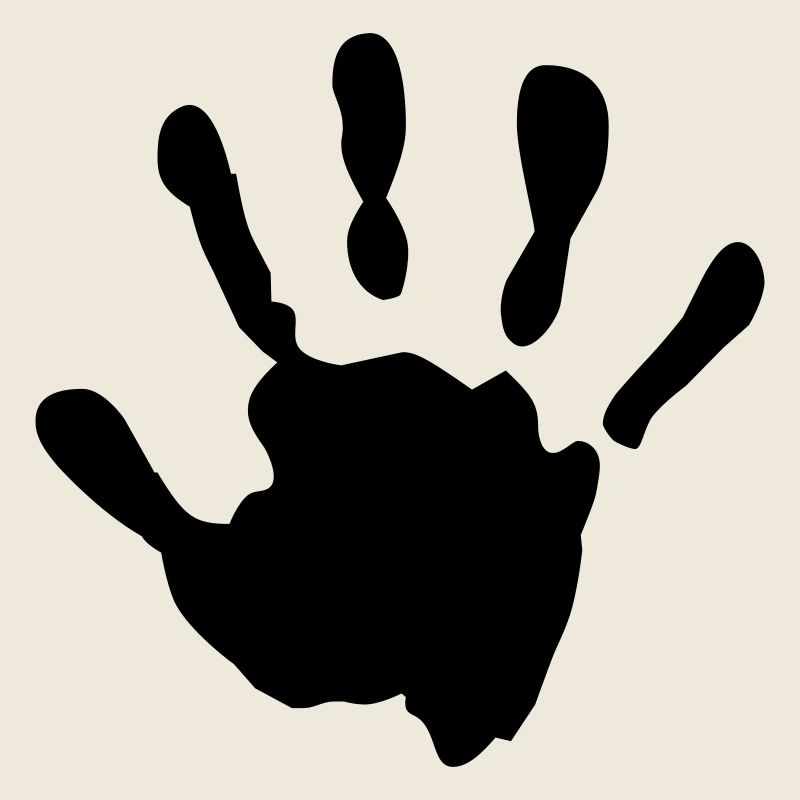 Bébé dans le ventre empreinte de main