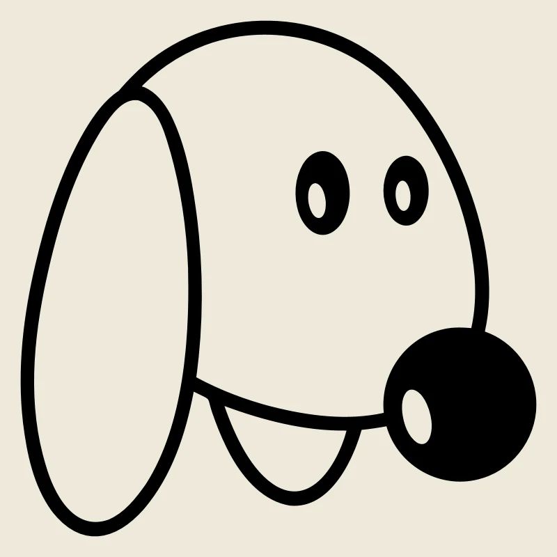Dog Face Small Happy Pet Head Cute