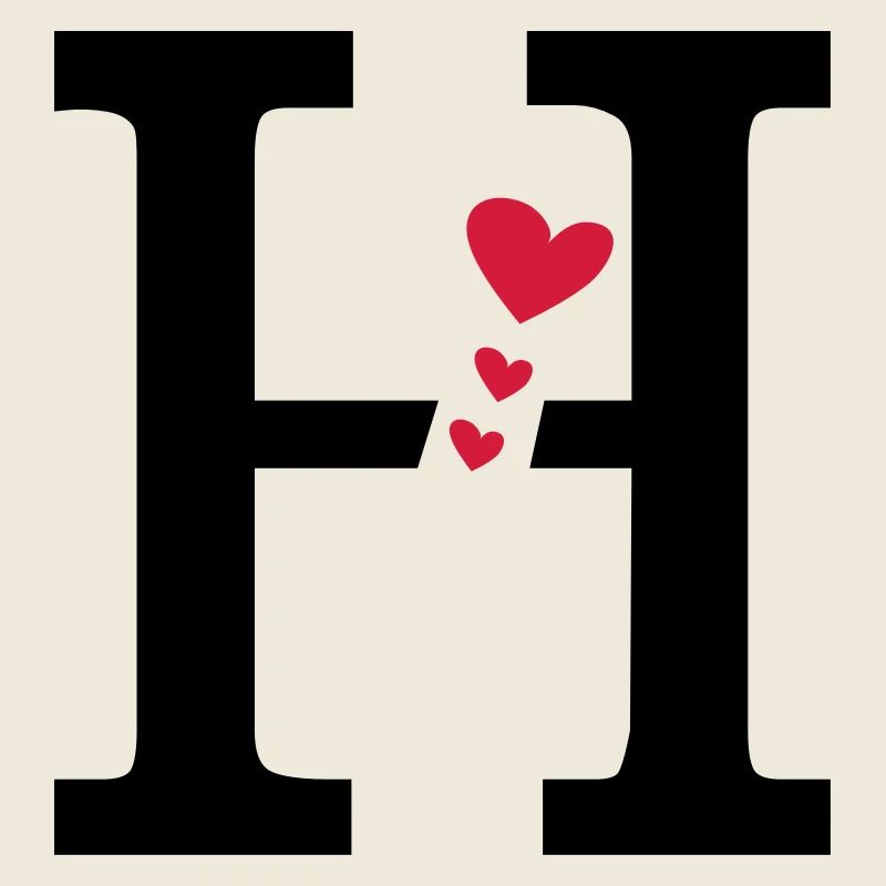 Großbuchstabe H mit Herzen