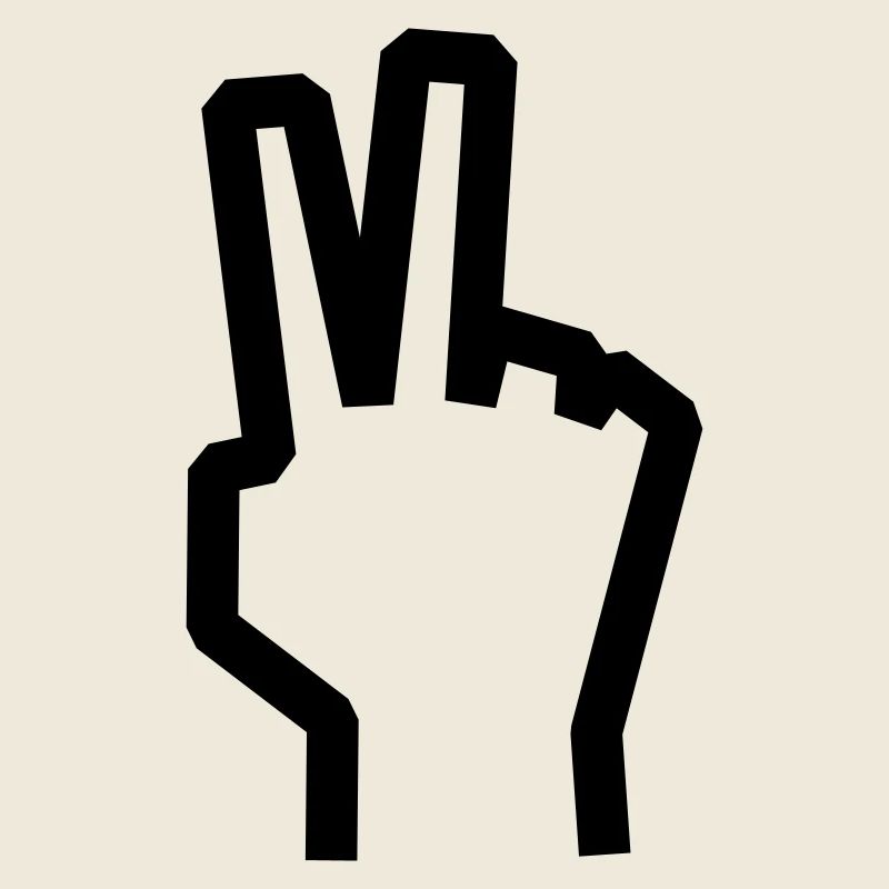 V or Victory hand sign