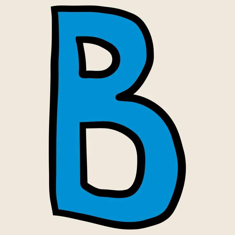 Letter B comic cartoon