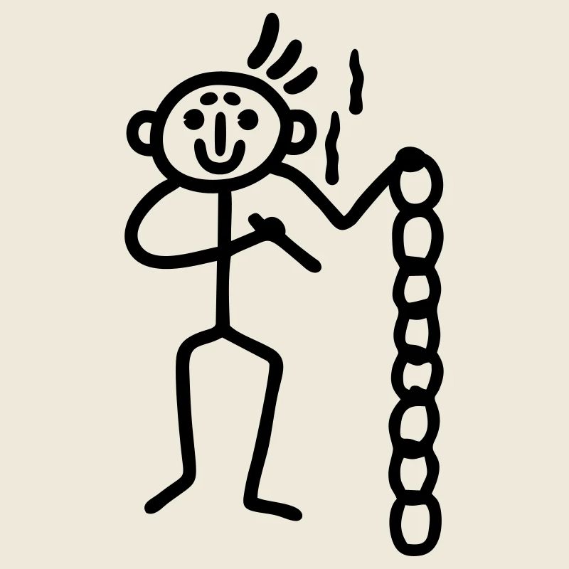 Strichmännchen mit Kette