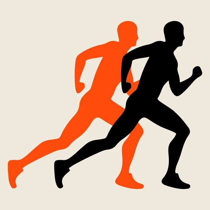 Course à pied marathon homme icône