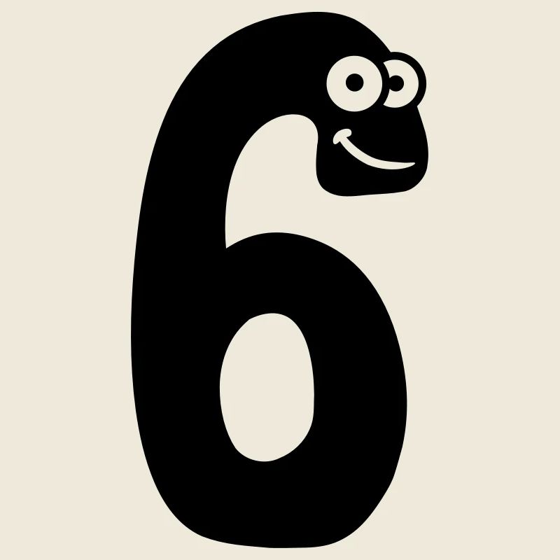 Grimace de six caricature comique numéro 6