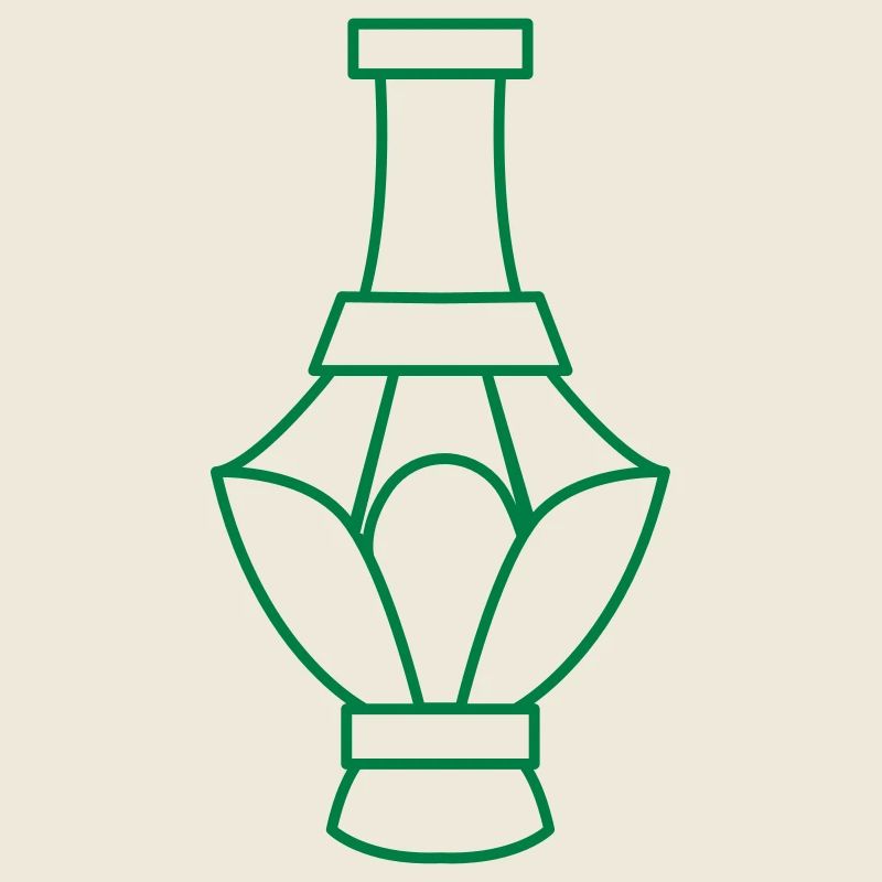 gemeißelte Blumenhaltevase