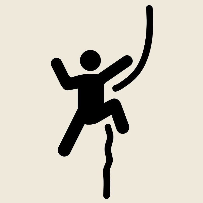 Bergsteiger klettern