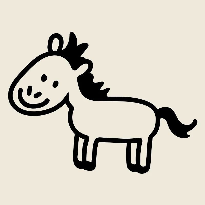 cheval de poney - ligne