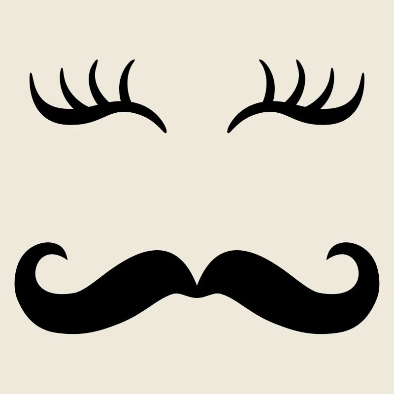 Moustache et cils