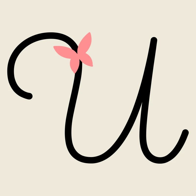 Buchstabe U Schmetterlingsbuchstabe