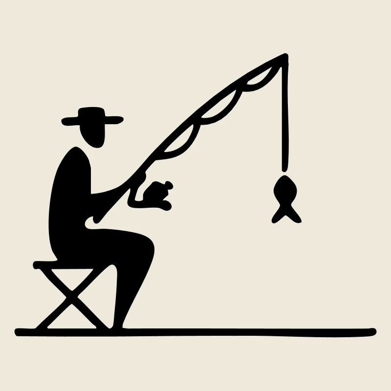 Angler with route and fish