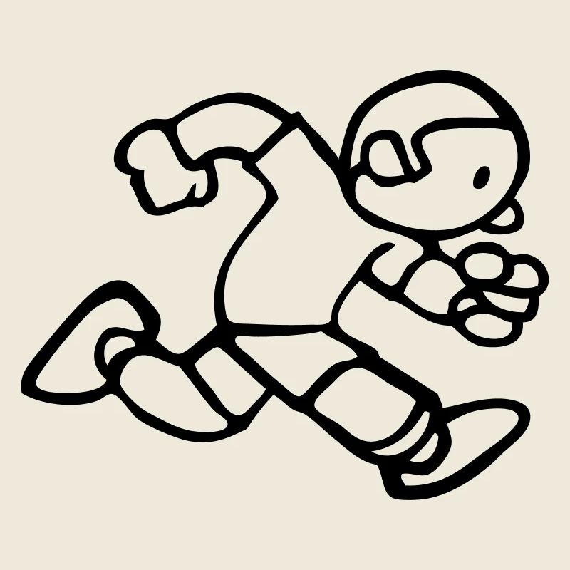 dessin course à pied jogging run rigolo vintage
