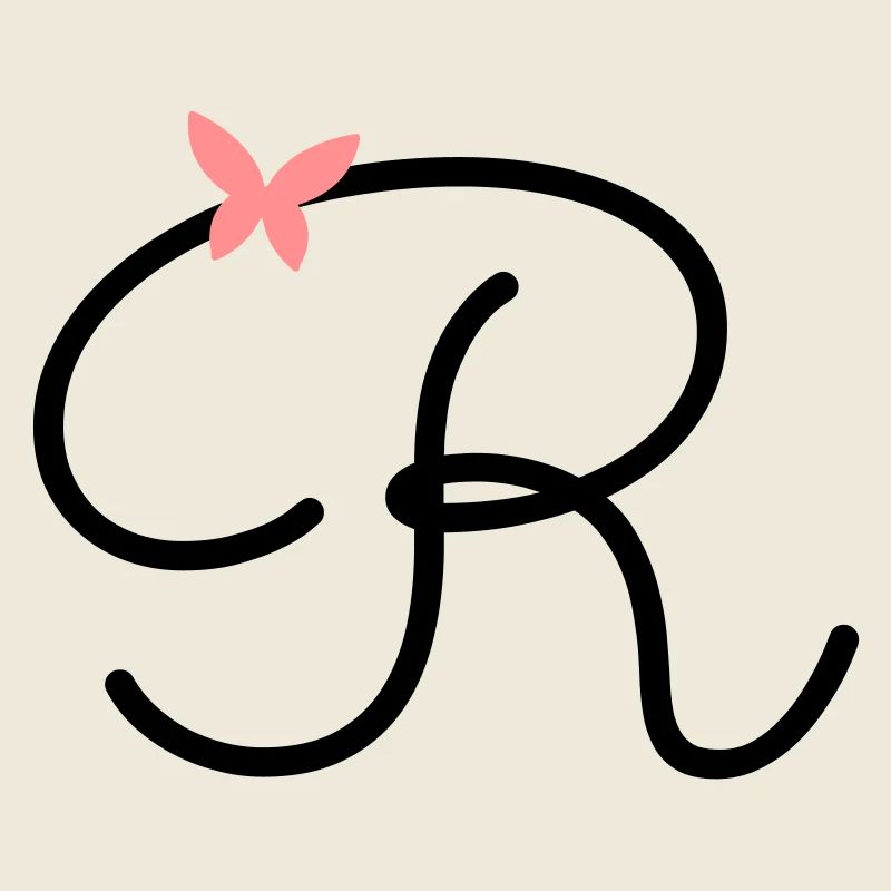 Buchstabe R Schmetterlingsbuchstabe