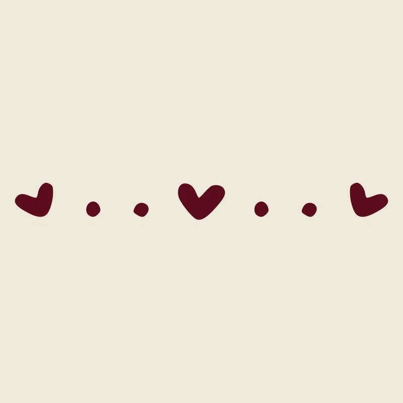 Hearts and dots line decoration