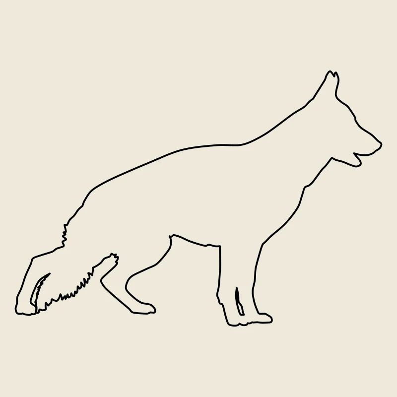 deutscher schäferhund konturen 1