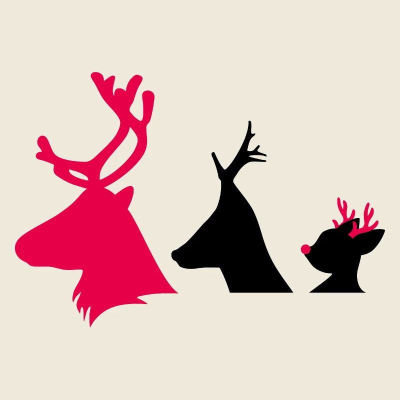 Têtes de cerf de Noël