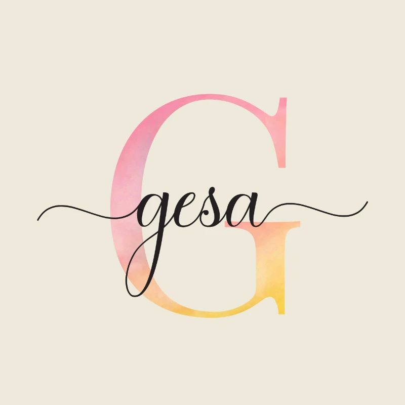 G| Monogram | Name | Gesa |Watercolor