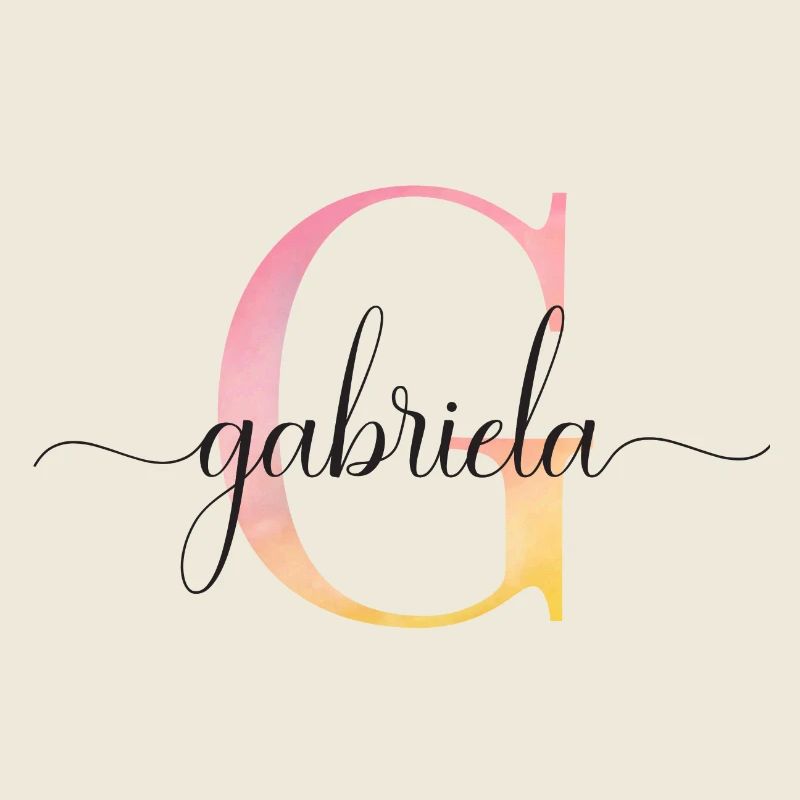 G| Monogramme | Nom | Gabriela |Aquarelle
